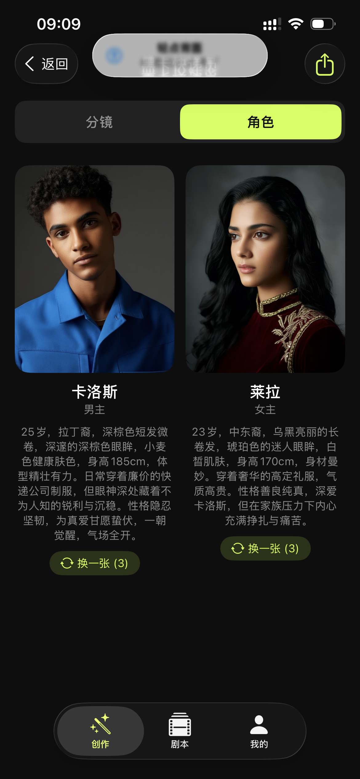 AI 生成核心角色
